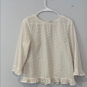 Floral Embroidered Blouse M